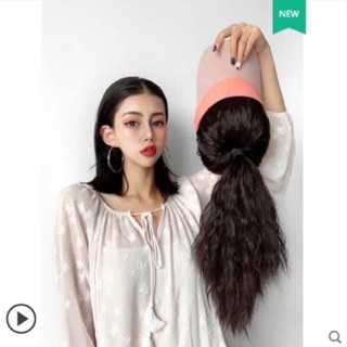 Tóc giả cột xù kèm nón