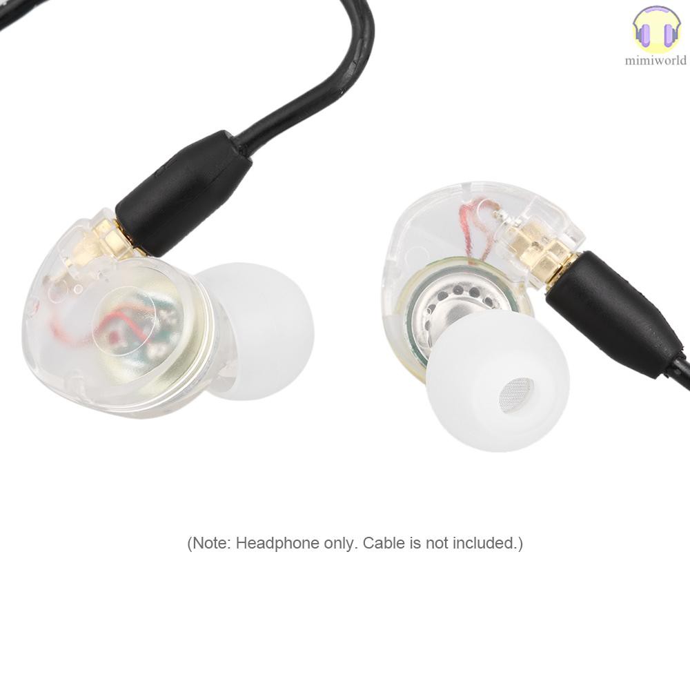 MIWO MMCX Jack Replaceable Headphones In-ear Sports Earphone 10mm Dynamic Driver Headset Detachable Earbuds for Shure SE535 SE846 UE900 Headset Cable White