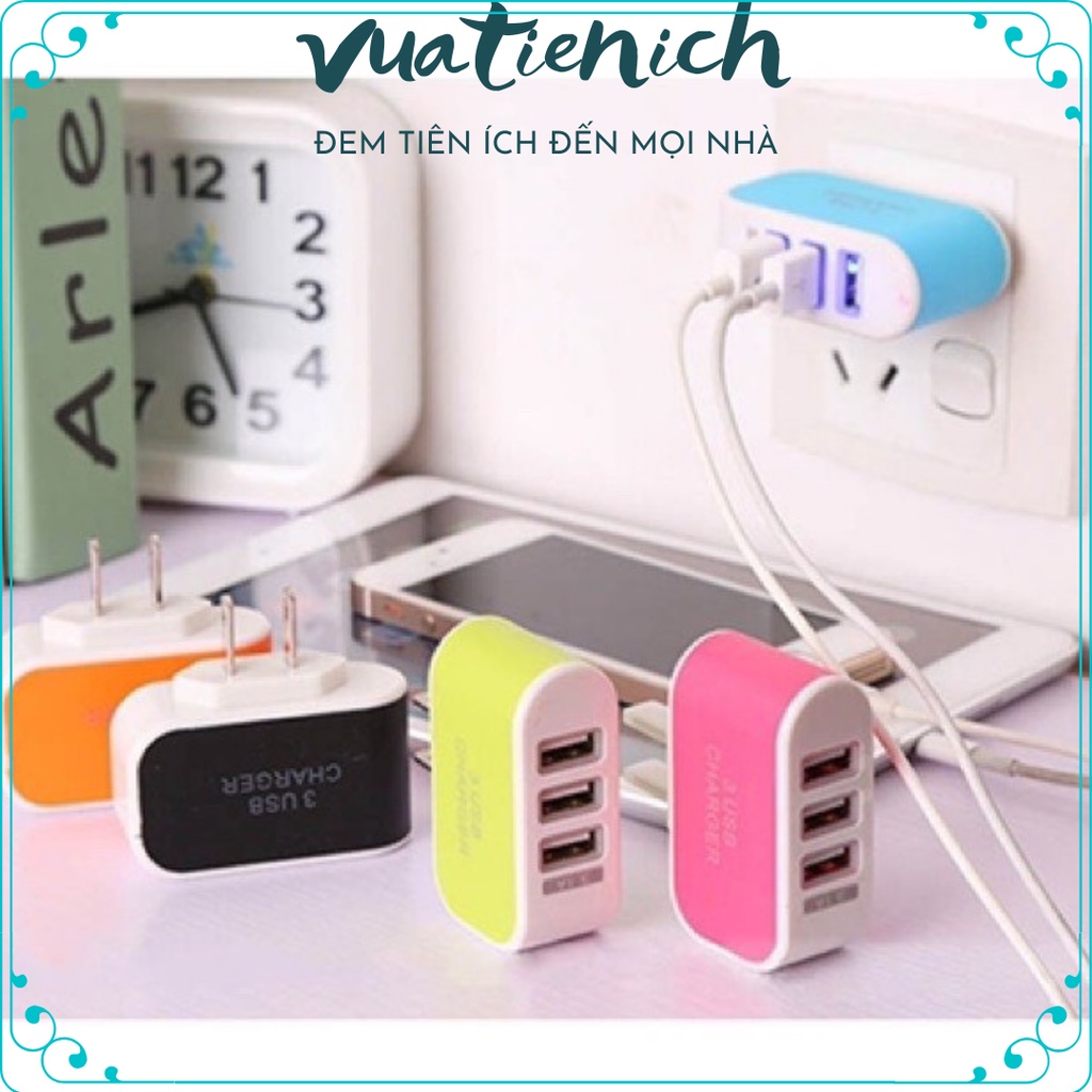 Củ Sạc Đa Năng / Củ Sạc 3 Cổng USB (Bảo hành 1 tháng)