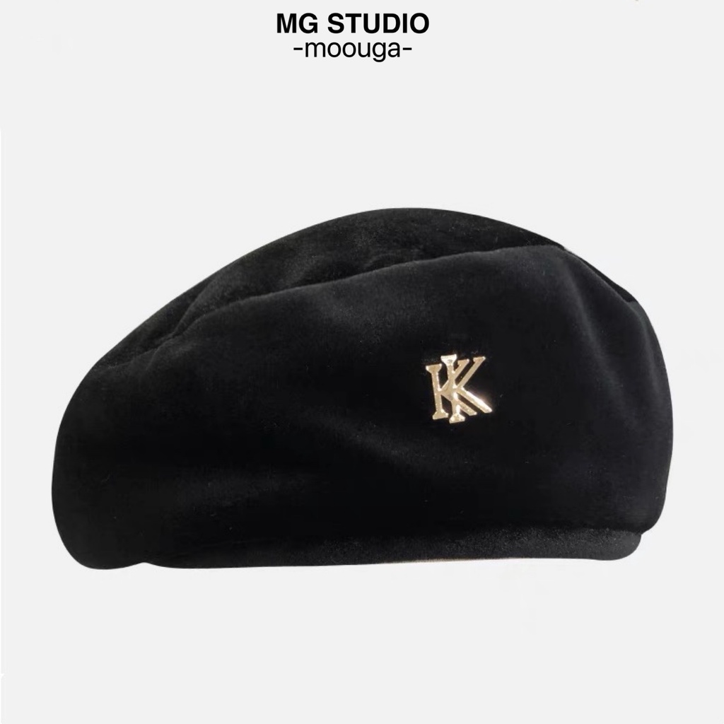 Mũ beret MG STUDIO KK thiết kế có có khóa kim loại thời trang