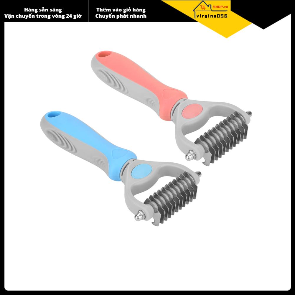 Lược chải lông hai mặt bằng thép không gỉ cho thú cưng tiện dụng