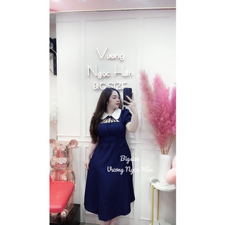 ĐẦM TIỂU THƯ DÀI CỔ SEN CỘT NƠ CỔ BIGSIZE