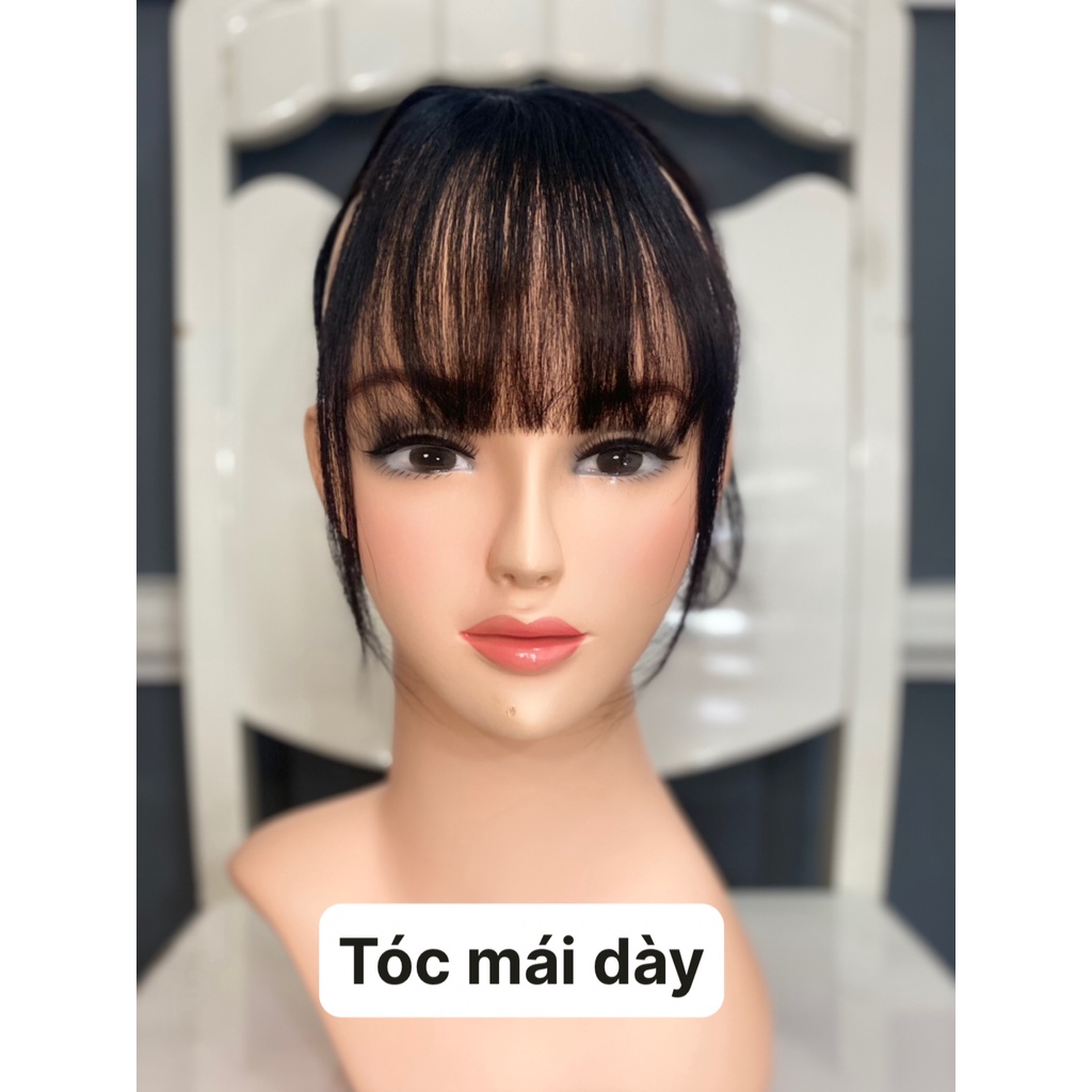Mái ngố 2d 3d Tóc Giả bằng Tóc Thật có rãnh dệt tàng hình Cao Cấp