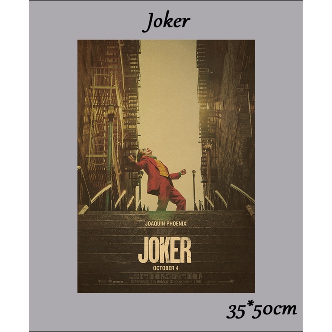 Giấy Dán Tường Trang Trí Nội Thất 35x50cm Hình Phim Joker