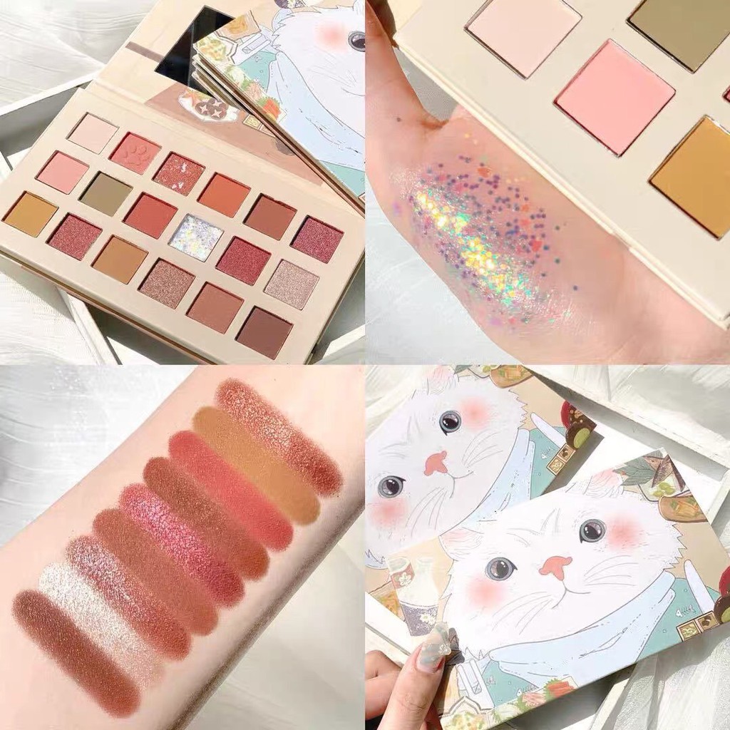 Bảng phấn mắt 30 ô màu MUGE LEEN Rock Candy xinh xắn hot trend bò sữa vịt trắng vịt vàng gấu tông MUGE01 MUGE07