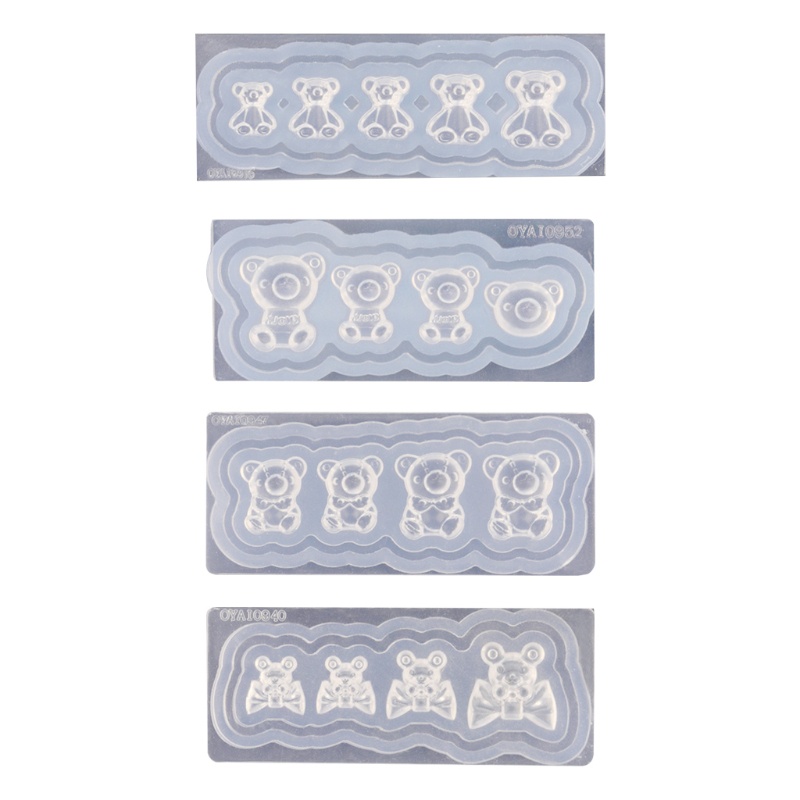 [Hàng mới về] Khuôn Silicone Hình Gấu 3D Dùng Trang Trí Móng Tay Diy
