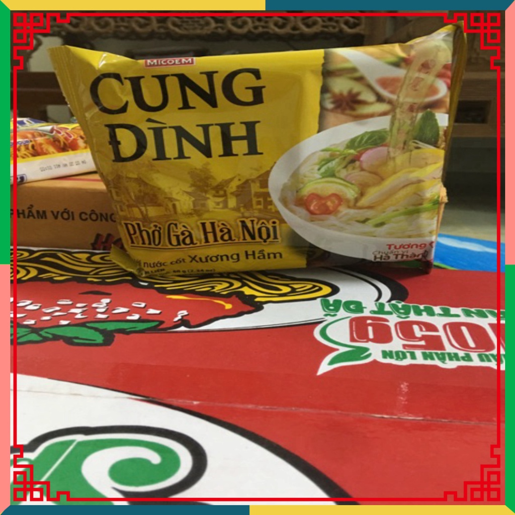 COMBO 10 GÓI PHỞ BÒ Hà Nội Thủ Đô CUNG ĐÌNH NƯỚC CỐT XƯƠNG HẦM 68g