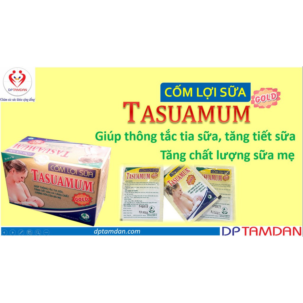 (Hộp 40 gói) Cốm lợi sữa Tasuamum GOLD cho mẹ sau sinh