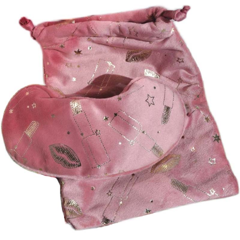 Mặt Nạ Mắt Es Lauder Màu Hồng Chất Nhung Kèm Túi Đựng Tiện Dụng