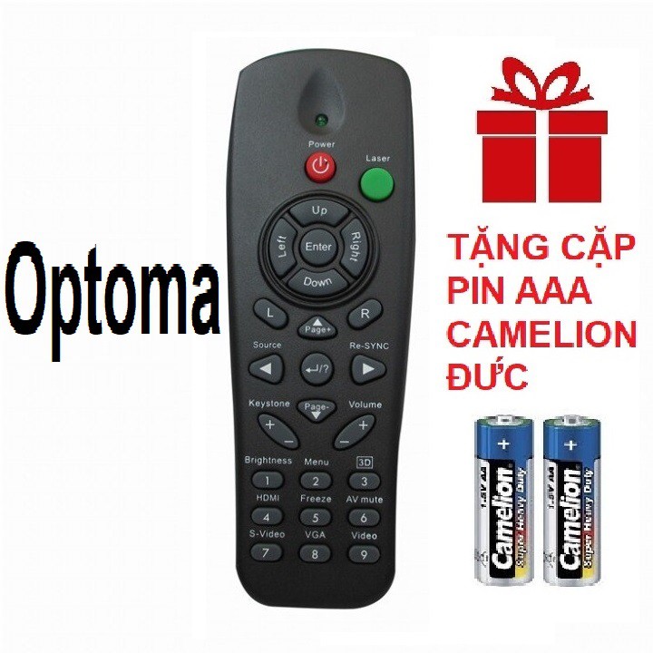 Remote máy chiếu OPTOMA mẫu 1 - Điều khiển máy chiếu OPTOMA mẫu 1 - PROJECTOR (Hàng hãng - tặng pin)