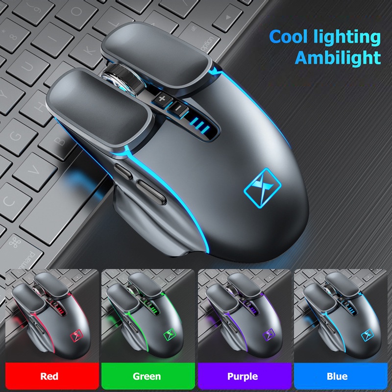 Chuột chơi game không dây M215 2400dpi 6 nút có đèn led Rgb cho laptop