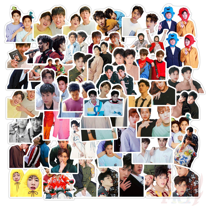 Set 01 50 Miếng Dán Họa Tiết Chữ Oh-Aew Teh Tan Bas Độc Đáo Chống Thấm Nước Diy