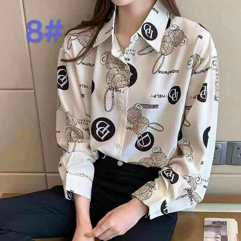 Áo Sơ Mi Lụa In Hình Họa Tiết Tay Dài Phong Cách Sang Trọng Quý Phái | smide Clothing