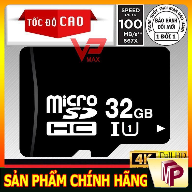 Thẻ nhớ Micro SD 32G class 10 tốc độ 100Mb/s - Minh Phong Store
