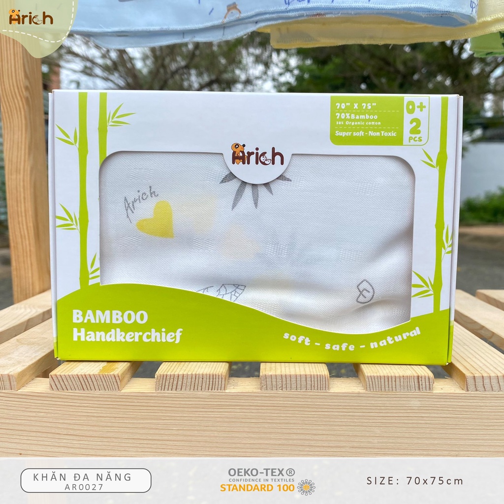 Khăn Sữa Sợi Tre Arich Cho Bé 30x30cm