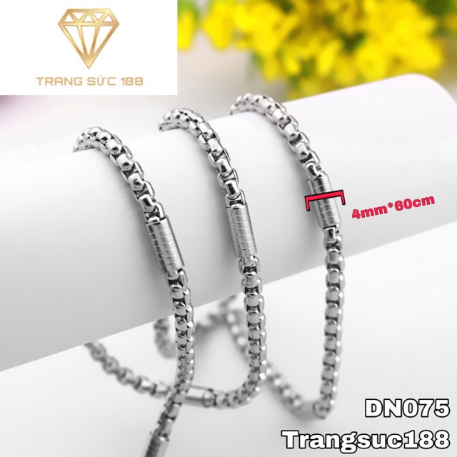 Dây chuyền inox nam chạm đơn giản DN075