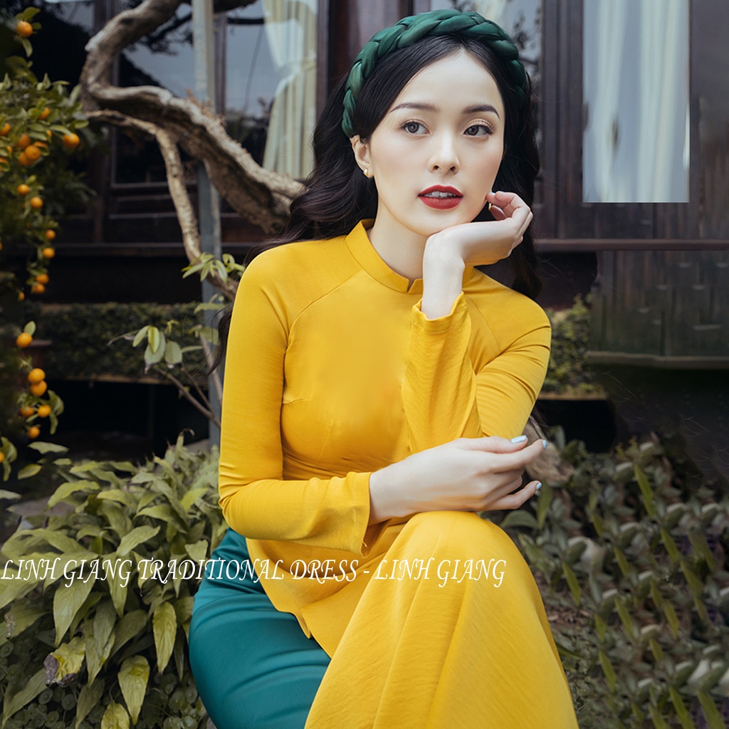 ÁO DÀI TÂY THI VÀNG _LINH GIANG