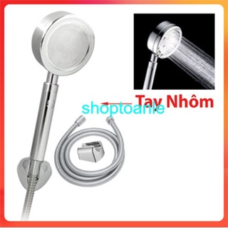 Trọn bộ bát sen tắm bằng nhôm, dây sen inox, đế cài nhựa ( Bát sen+ dây sen+ đế cài)