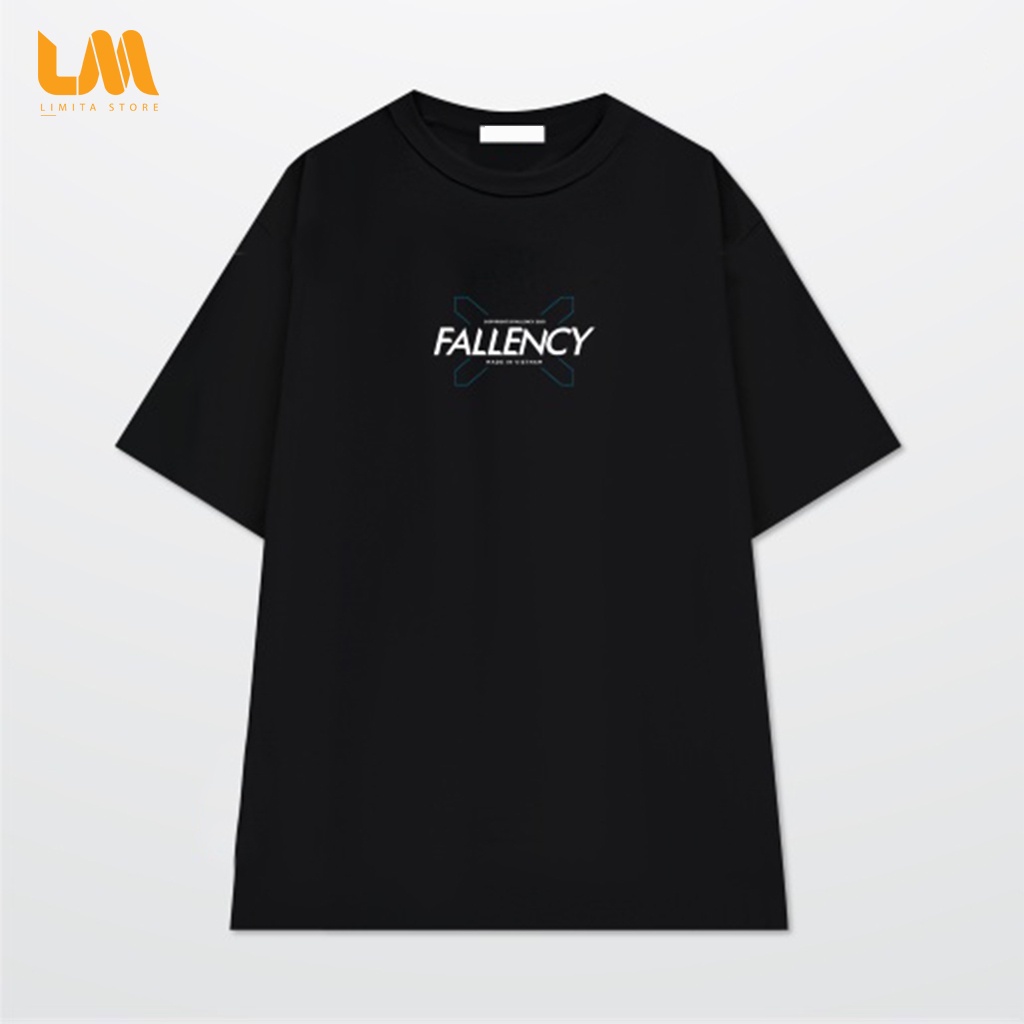Áo thun X Fallency Đen , phông unisex Form rộng Oversize - Limita store(V73)