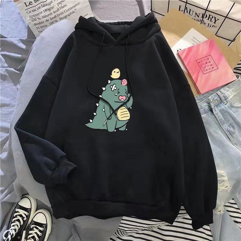 Áo khoác nam nữ unisex  FREESHIP  hoodie nữ mẫu khủng long bị thương siêu dễ thương
