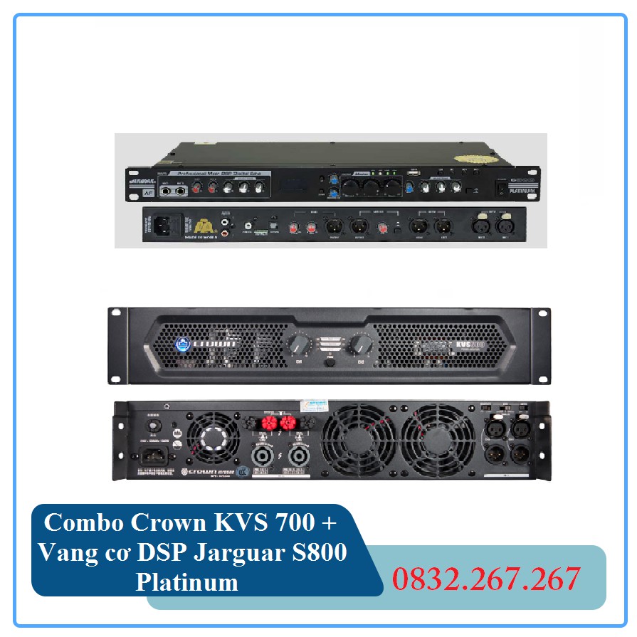 Combo Crown KVS 700 + Vang cơ DSP Jarguar S800 Platinum