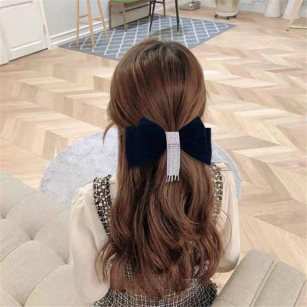 Kẹp Tóc Hình Nơ Thời Trang Dành Cho Nữ|Dây Tua Rua Xinh Xắn Chất Lượng