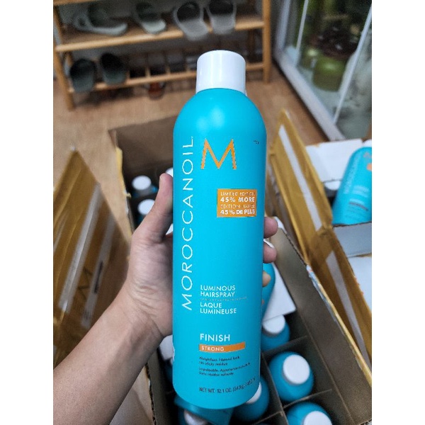 GÔM XỊT GIỮ NẾP MẠNH MOROC FINISH STRONG - EXTRA STRONG 330ML