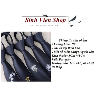 Cà vạt Thêu Bản Nhỏ