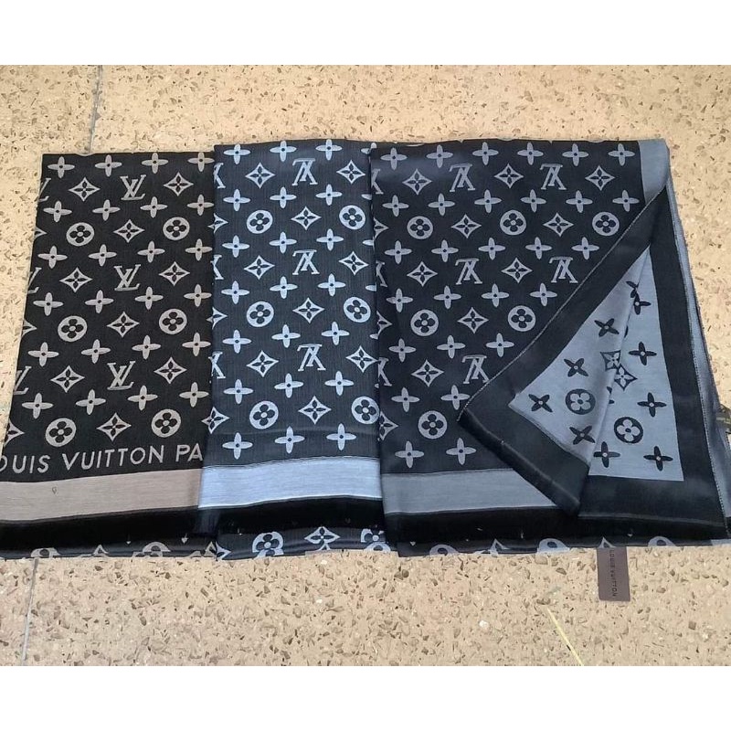 Khăn Choàng Cổ Hiệu LV Phong Cách Thời Trang - Khăn gấm 75 x180cm