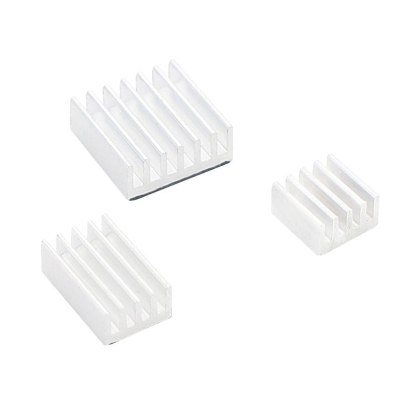 Set 3 bộ tản nhiệt bằng nhôm kèm băng dính cho Raspberry Pi 4B | BigBuy360 - bigbuy360.vn