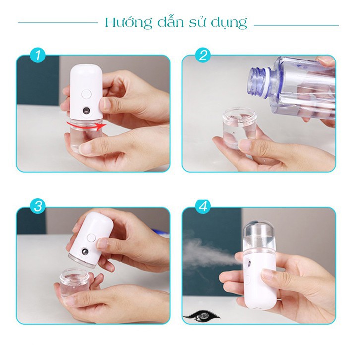 Máy phun sương mini dưỡng ẩm cho da bằng công nghệ nano dung tích 30ml (NMS03) | BigBuy360 - bigbuy360.vn