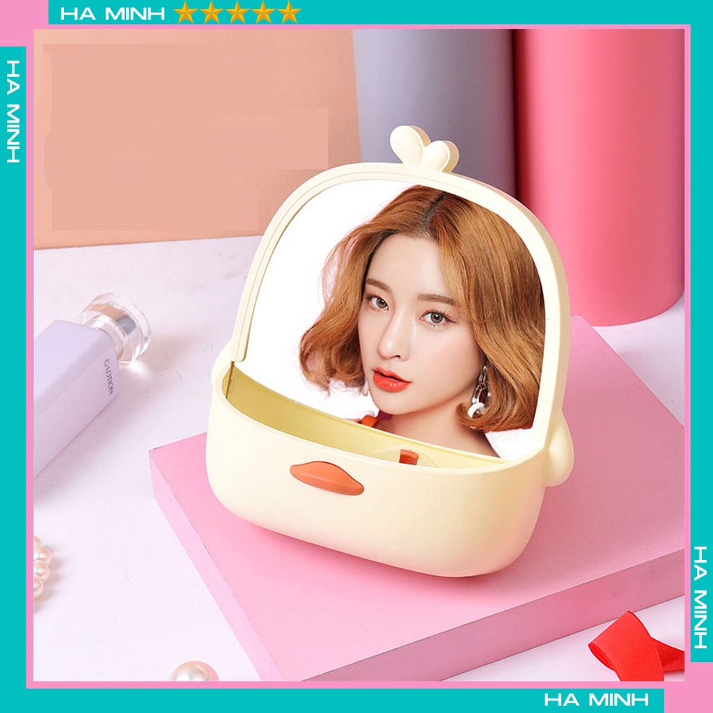 MVP2720 Gương để bàn trang điểm có khay yellow Ducky