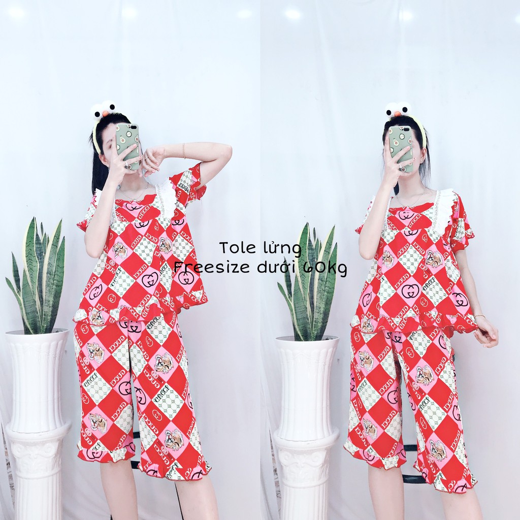 Đồ Bộ Pijama Mặc Nhà Nữ Ngắn Lụa Cực Xinh Mùa Hè | BigBuy360 - bigbuy360.vn