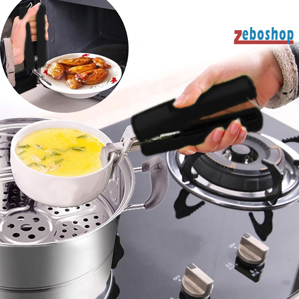 Dụng Cụ Kẹp Tô / Đĩa / Chảo Chống Bỏng Bằng Thép Không Gỉ Tiện Dụng Cho Nhà Bếp