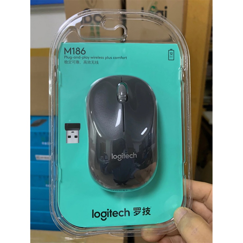 Chuột bluetooth không dây Logitech m186 2.4G