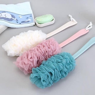 Cây cọ chà lưng kèm bông tắm chà sạch giảm mụn lưng ngực có tay cầm - Chổi tắm kì cọ lưng có cán dài