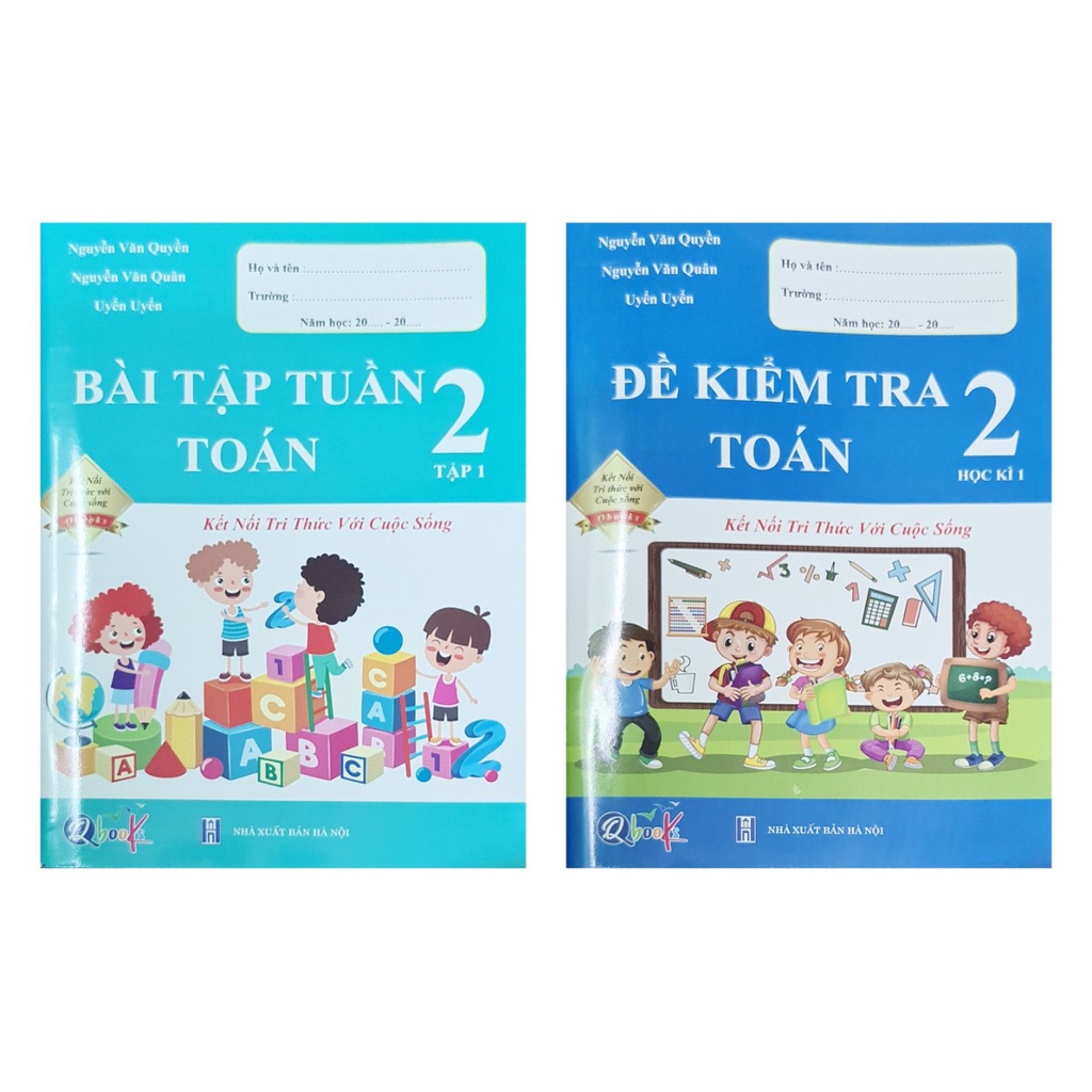 Sách - Combo Đề kiểm tra toán 2 học kì 1 bài tập tuần toán 2 tập 1 ( kết nối tri thức với cuộc sống )