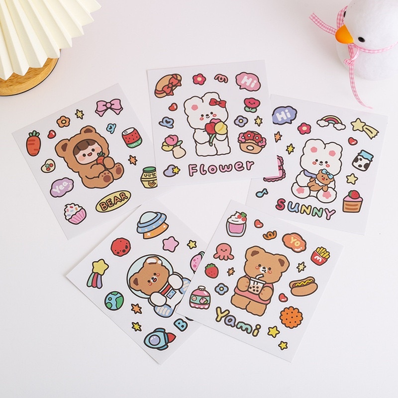 Sticker 2D, Decor Mọi Vật Dụng Bình Nước, Sách Vở, Điện Thoại