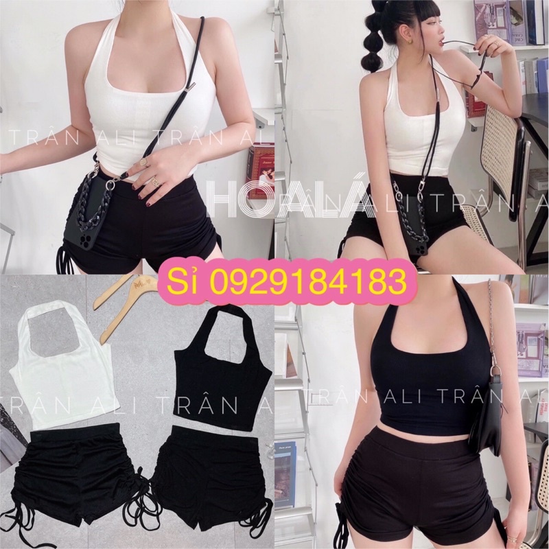 Set Áo Croptop + Quần Thun Rút Cá Tính S2 (A3 + Q5)