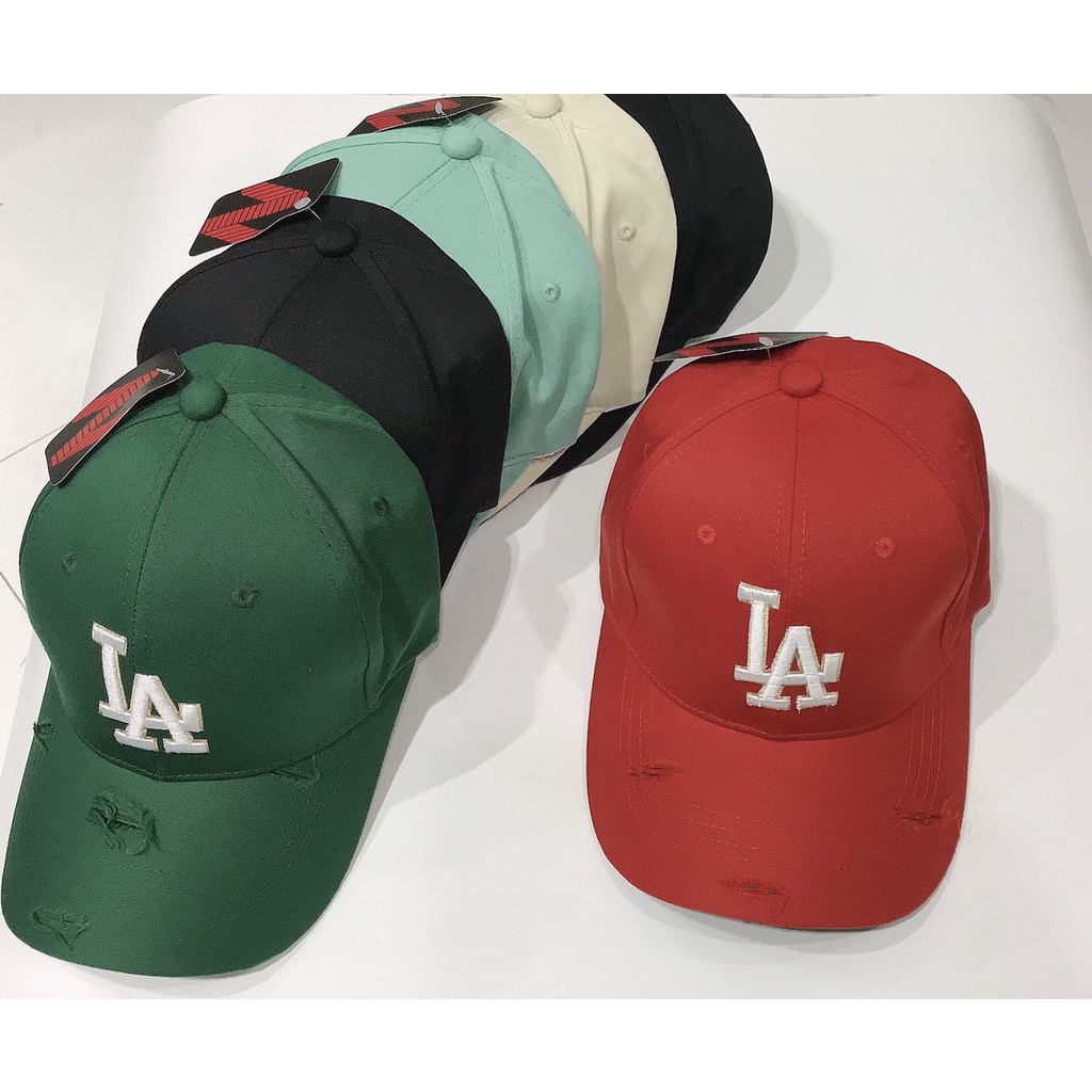 Mũ lưỡi trai ❤️ Nón kết thêu chữ LA phong cách Ulzzang form unisex nam nữ N2