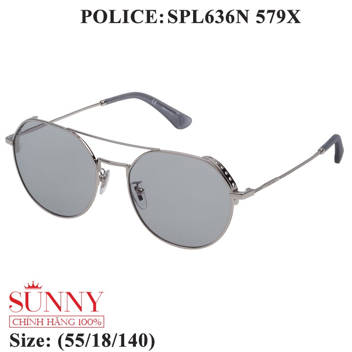 Kính mát thời trang chính hãng Police SPL636 - SPL636N, sp bảo hành toàn quốc, thiết kế dễ đeo bảo vệ mắt