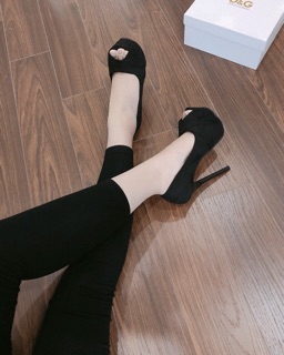 Giày cao gót hở mũi 15p