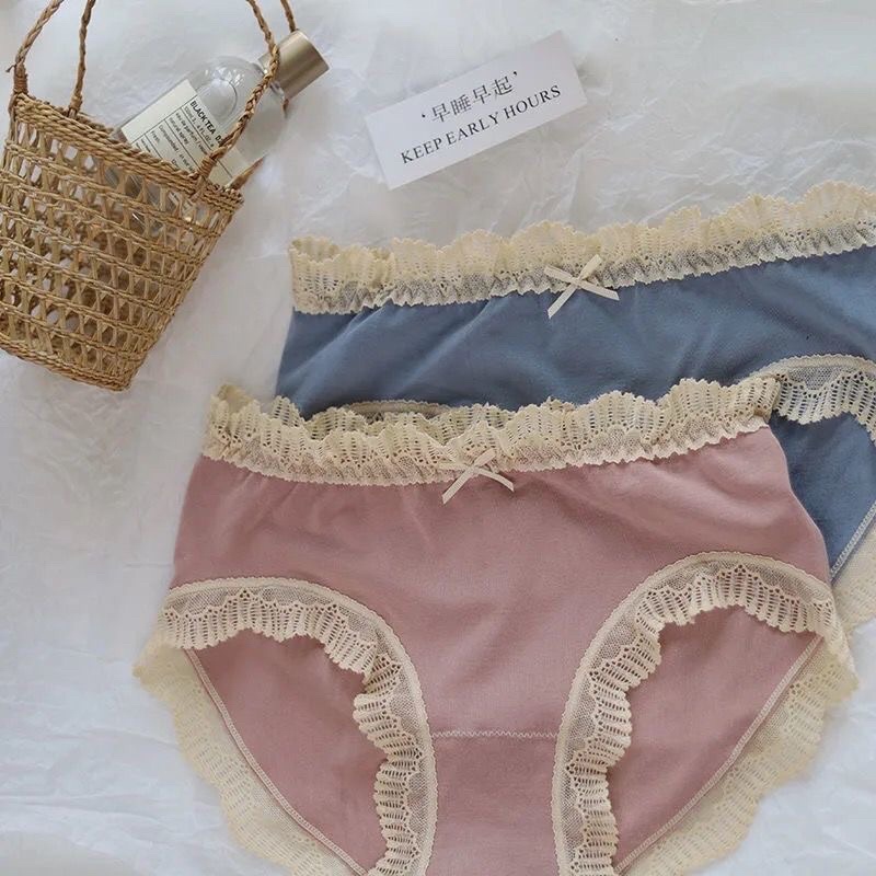 Quần lót Nữ Quần lót vải mềm mịn viền ren
