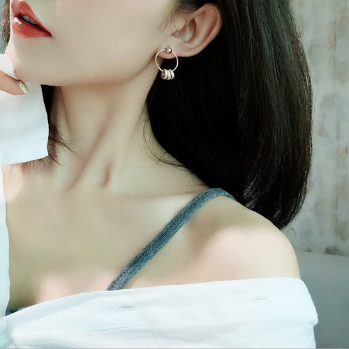 Bông Tai Dự Tiệc Sang Trọng Titan Ko Đen TT 2510