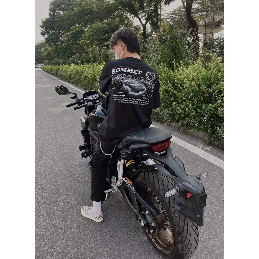 Áo Thun Unisex Local Brand The Sommet Màu Đen Oversize In Hình On the way - TGP06