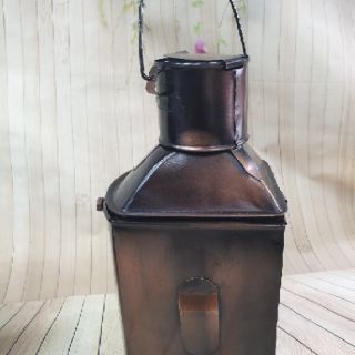 Đèn dầu cổ màu đồng cao 25cm