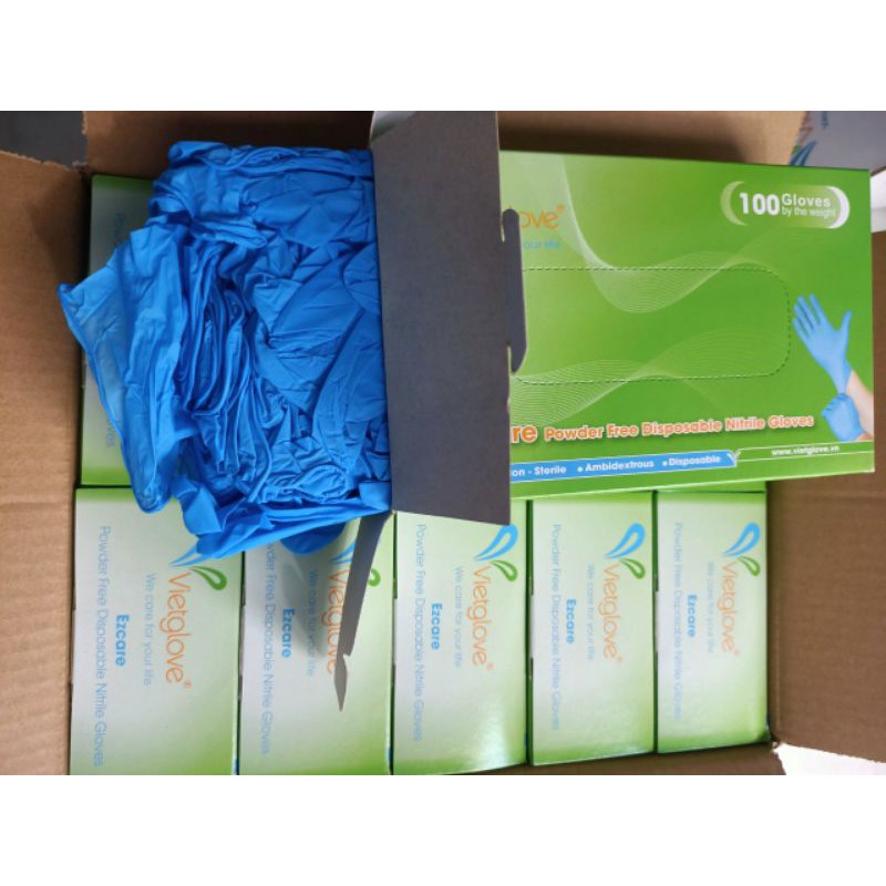 Găng Tay Y Tế Không Bột Màu Xanh, Đen Hộp 100 cái | BigBuy360 - bigbuy360.vn