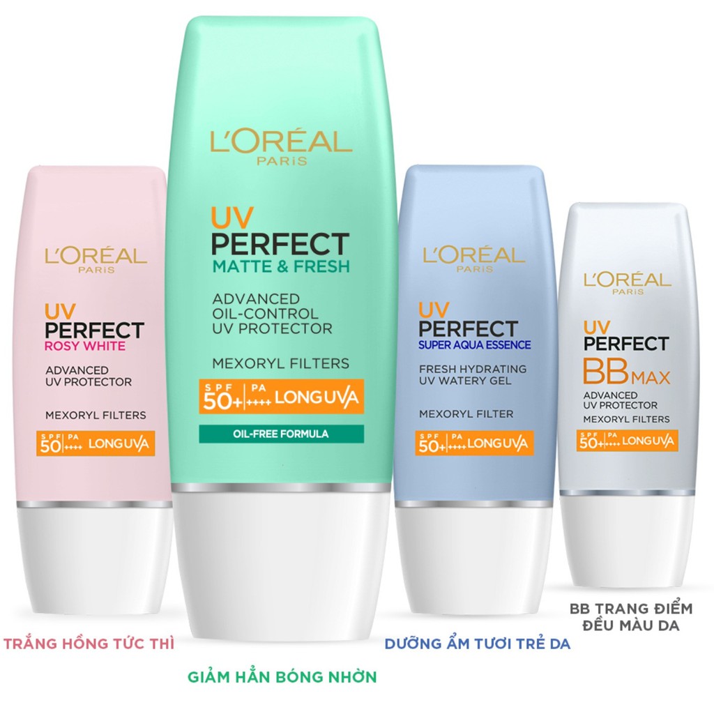 Kem Chống Nắng Bảo Vệ Da Loreal Paris - L'Oreal Paris UV Perfect SPF50+  PA++++ - Sản phẩm chống nắng và phục hồi sau khi đi nắng | ALamDep.com