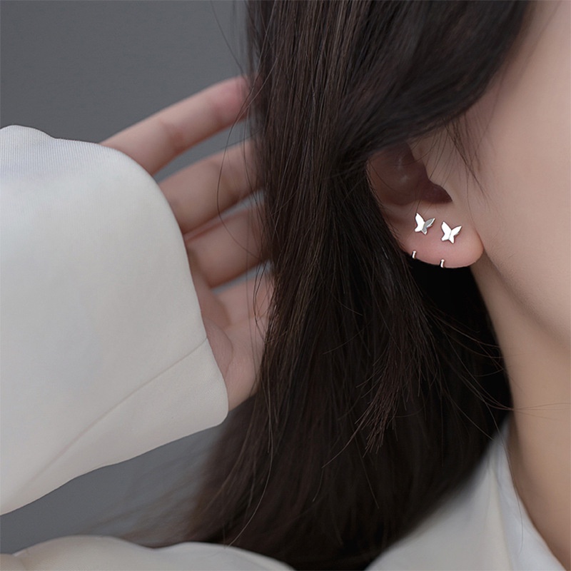 Bông Tai Hình Bướm Mini Xinh Xắn Dành Cho Nữ