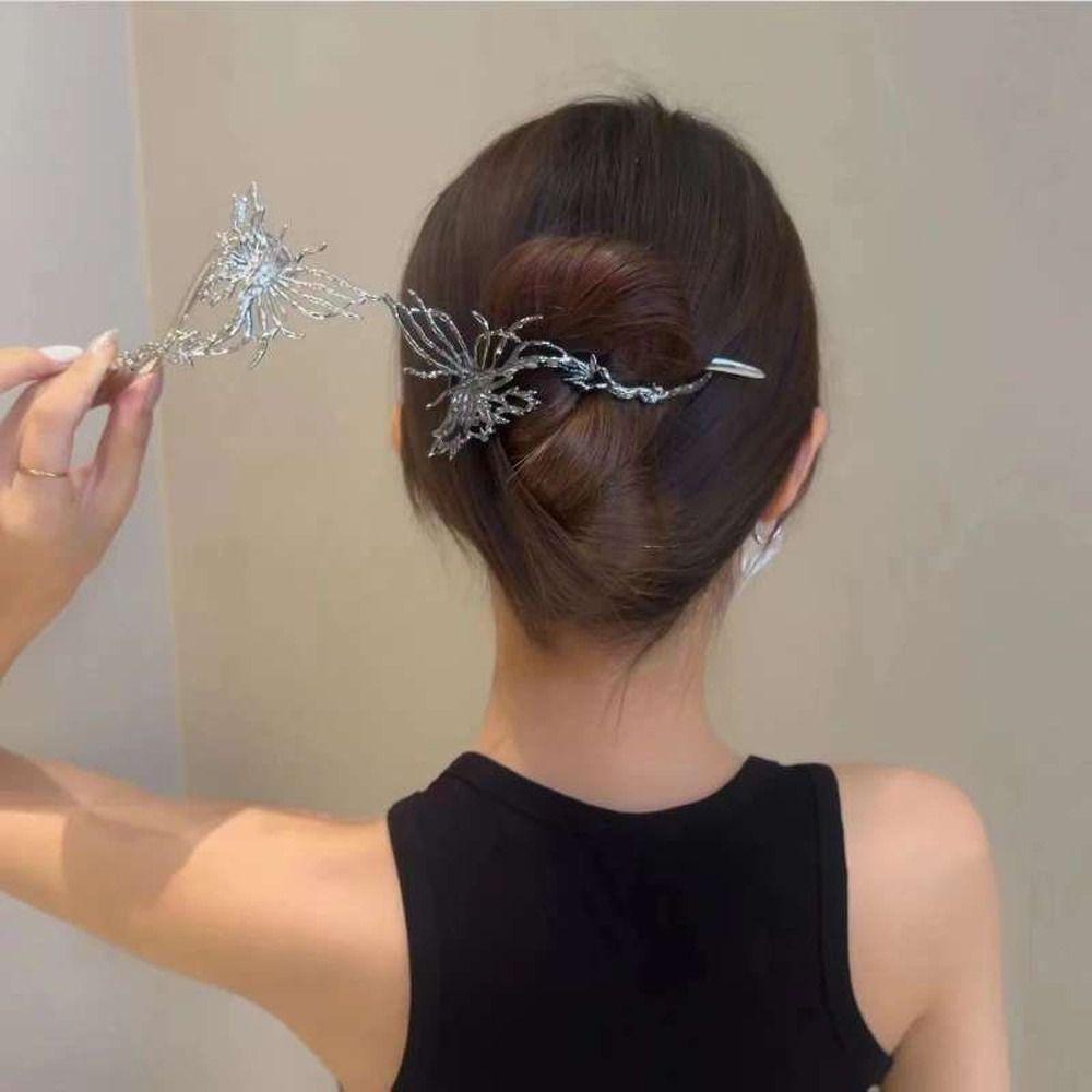 Kẹp Tóc Móng Vuốt Cá Mập Bằng Hợp Kim Màu Ngà Phong Cách Hàn Quốc Đơn Giản